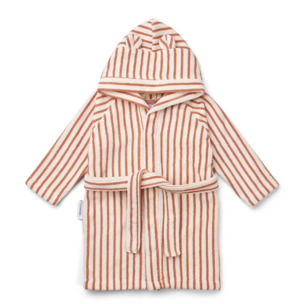 ZZZ Liewood Rollo Bathrobe | Stripes Tuscany Rose / Creme De La Creme *