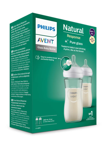 Avent Natural 3.0 Zuigfles SCY933/02 240ml | Glas Duo