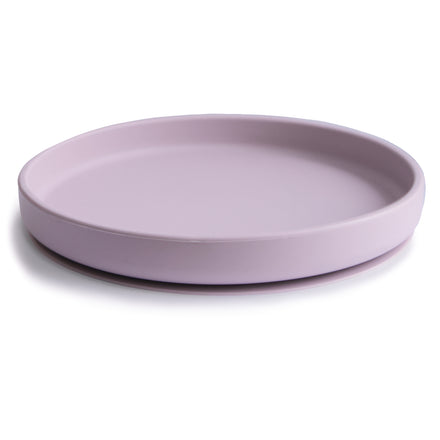 Mushie Silicone Bord Rond Met Zuignap | Soft Lilac