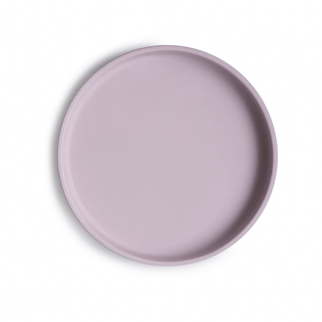 Mushie Silicone Bord Rond Met Zuignap | Soft Lilac