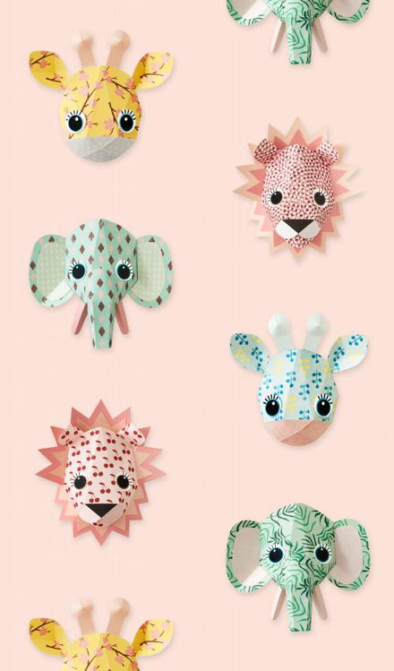 Studio Ditte Behangpapier | Wild animals pink