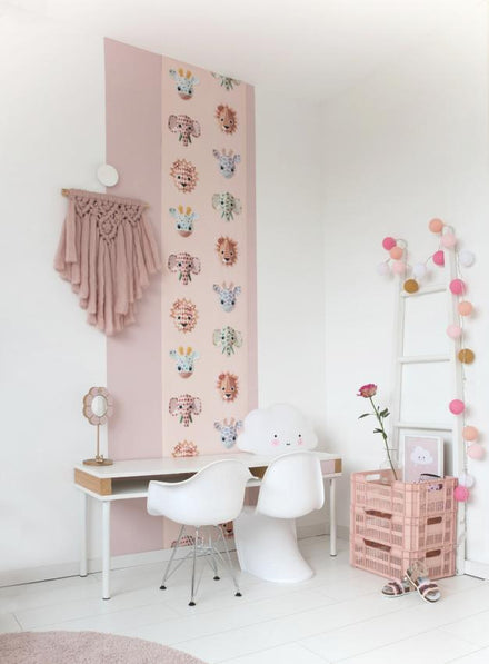 Studio Ditte Behangpapier | Wild animals pink