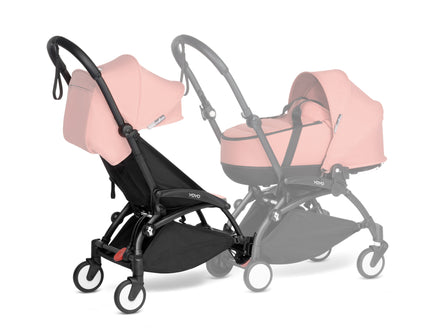 Babyzen YOYO Connect Lichte Dubbele Plooibuggy | Zwart Zonder Kap