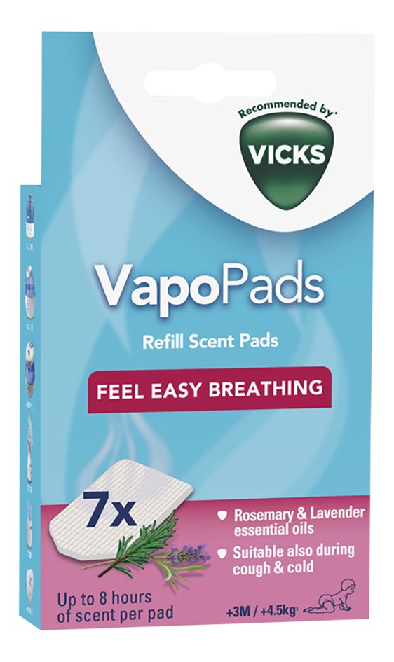 Vicks Vapo Pads Geurtablet | Rozemarijn & Lavendel - 7 stuks