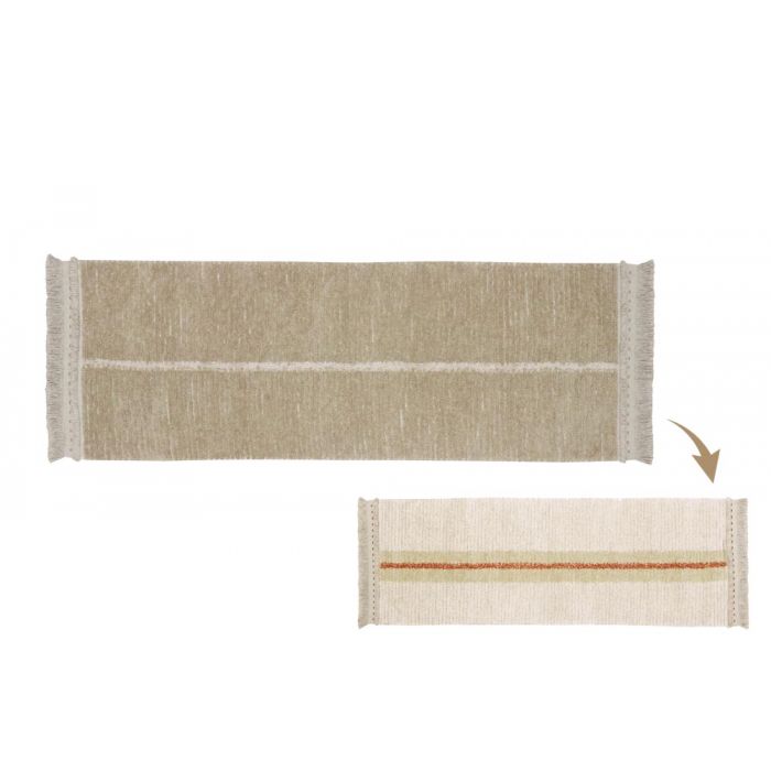 Lorena Canals machinewasbaar Reversible Tapijt 80x230cm | Duetto Sage