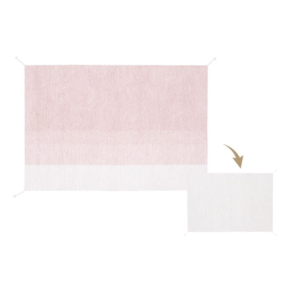 Lorena Canals machinewasbaar Reversible Tapijt 140x200cm | Gelato Pink