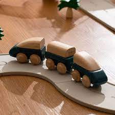 Plantoys Hybrid Train Blauw