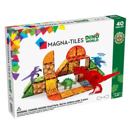 Magna-Tiles Dino World | 40-Piece Set