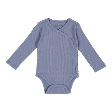 Little Dutch Romper Overslag Met Lange Mouwen | Rib Blue