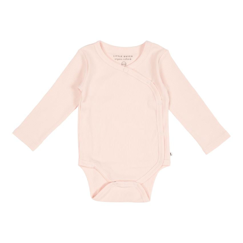 Little Dutch Romper Overslag Met Lange Mouwen | Rib Pink