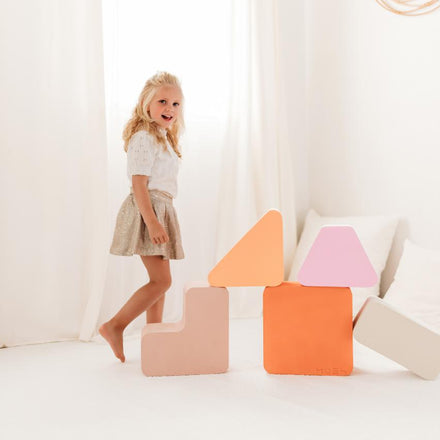 Moes Play Foam Speelblok | Earth Stair Peach Pink