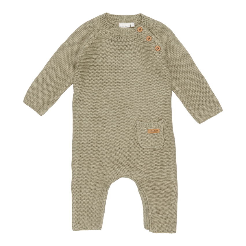 Little Dutch Babypakje Onesie Knit | Olive