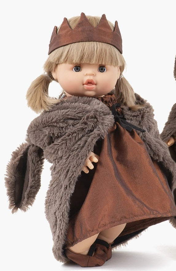 Minikane Doll Girl Legend Peau d'Âne - Bruin Haar