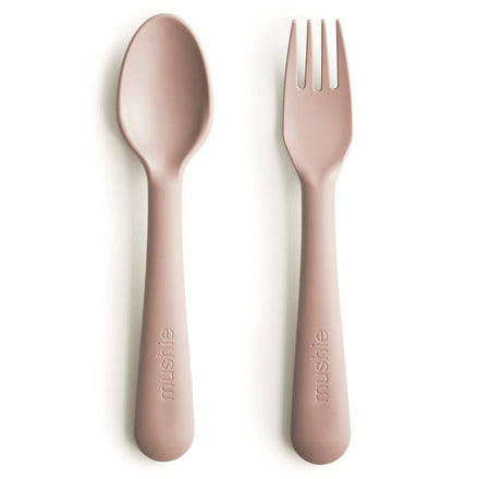 Mushie Bestek Fork Spoon | Blush