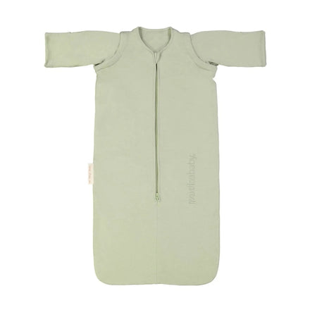 Puckababy Newborn Slaapzak Met Afritsbare Mouwen 0-6M | Katoen Olive