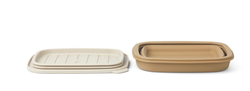 ZZZ Liewood Franklin Foldable Lunch Box | Sandy / Oat Mix*