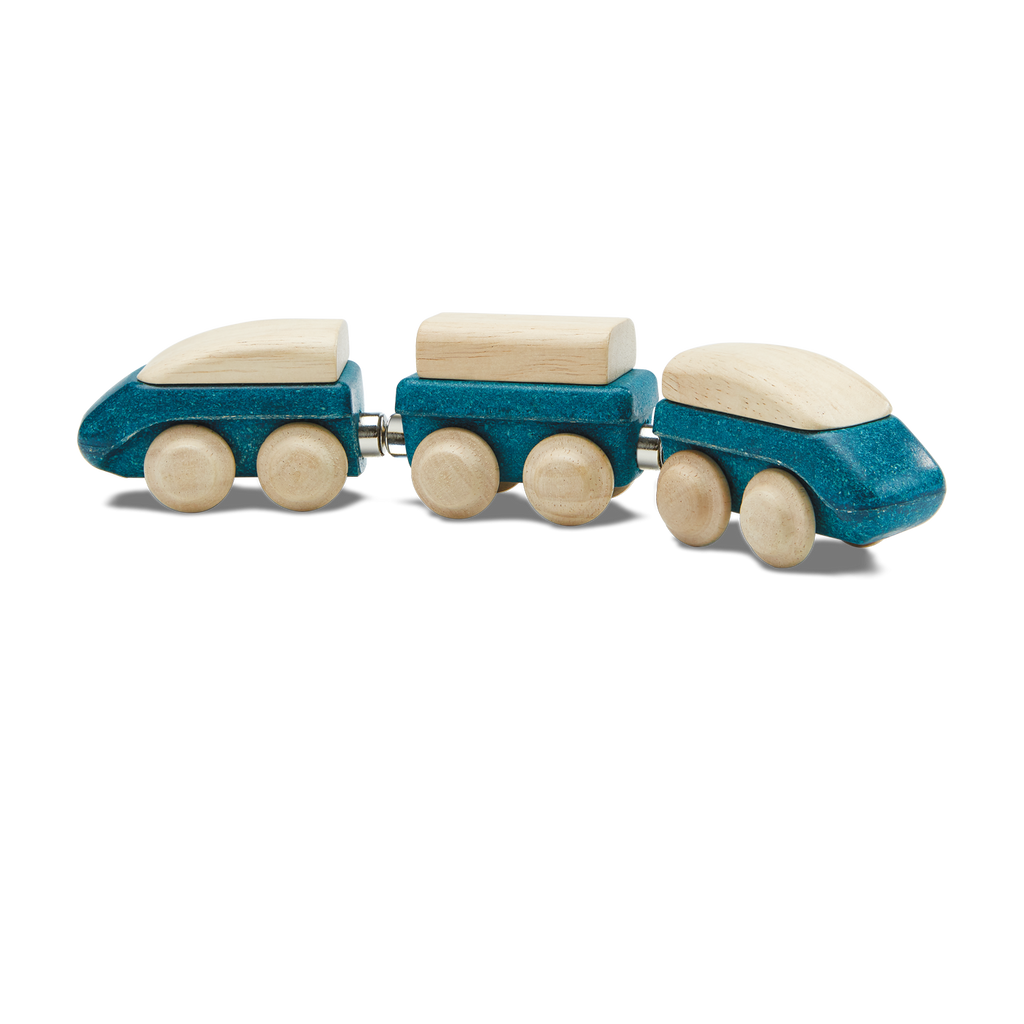 Plantoys Hybrid Train Blauw