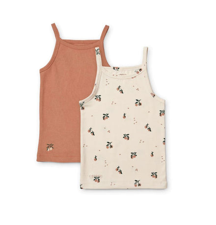 Liewood Naomi Singlet 2-pack | Peach/ Sea Shell Mix *